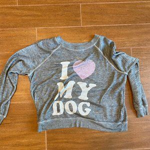 Wildfox "I Love My Dog" Sweater